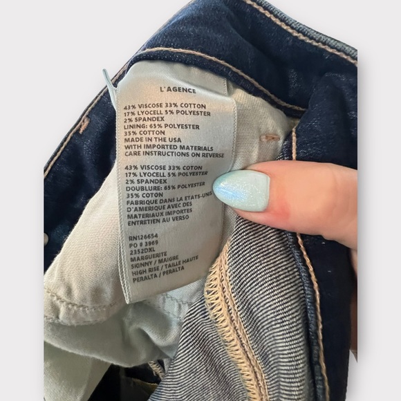 FINAL SALE - L'AGENCE Marguerite Skinny High Rise Peralta | Size 28 - Picture 13 of 13